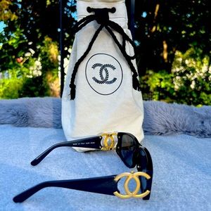 Chanel Sunglasses & Pouch